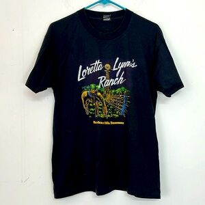🌞 Fruit of the Loom Best black short sleeve Loretta Lynn’s Ranch graphic Tee L